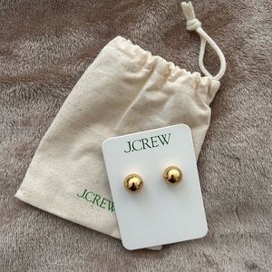 Gold ball earrings from J. Crew